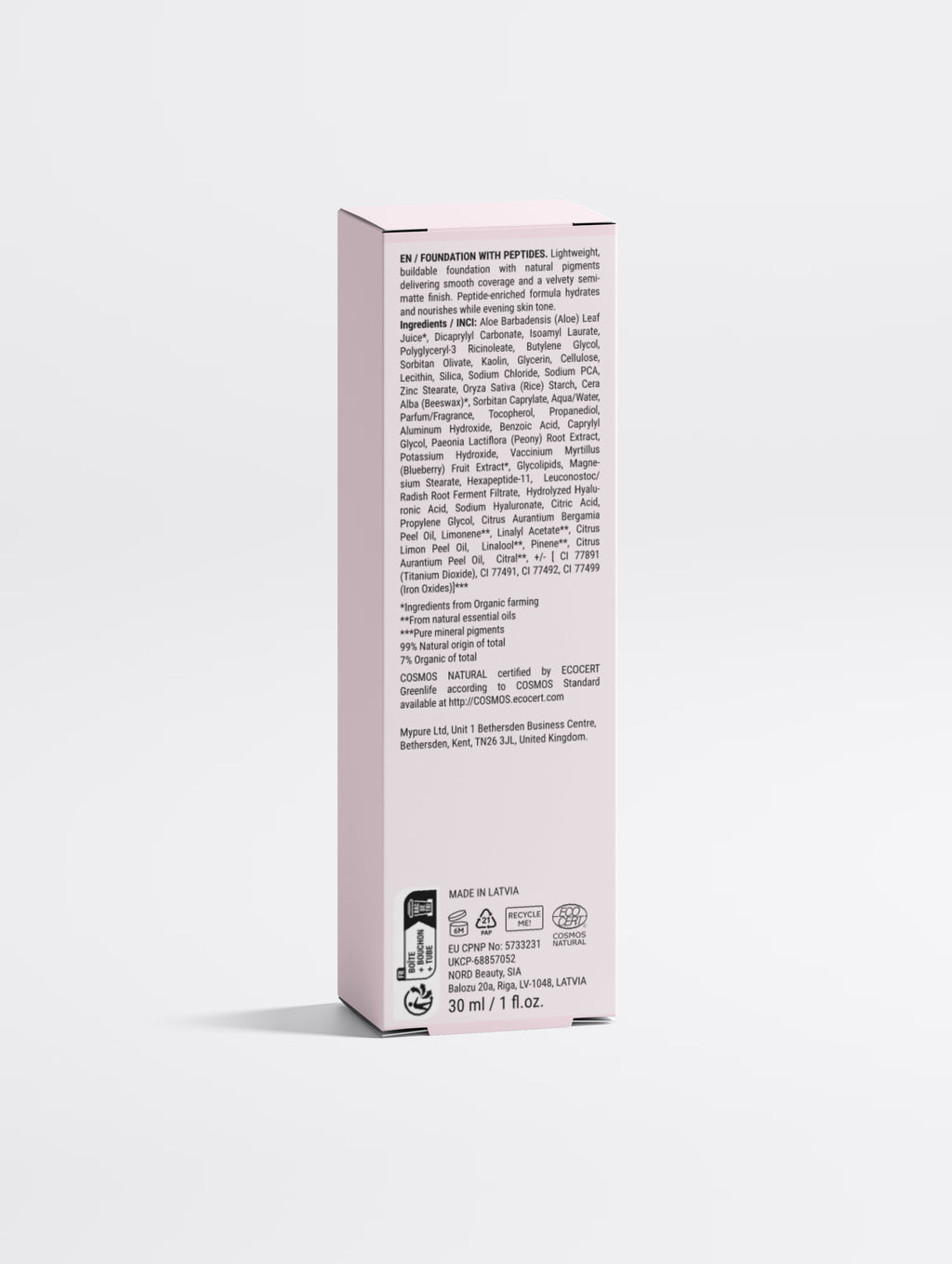Foundation with Peptides, 10 Light Warm